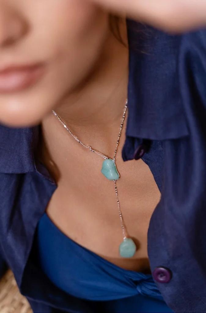 Pendulum Meresia necklace - Amazonite Stone