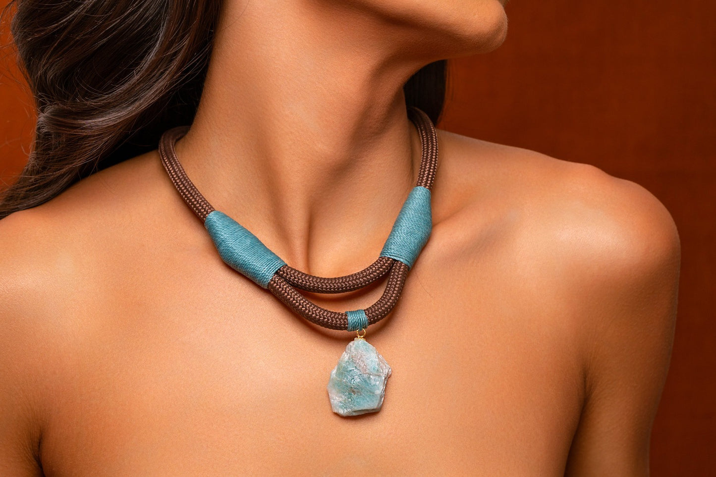 Acqua necklace with Amazonite Stone.